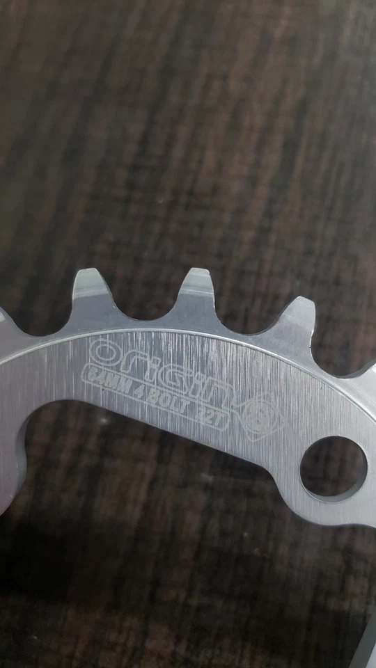 Origin8 Alloy Blade Chainring 22t 64 BCD 4-Bolt 8/9-Speed Aluminum Silver New - Image 3 of 3