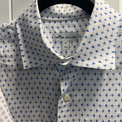Zwei Peter Millar Herren Sommer Kurzarm Hemden mit Knöpfen, Gr. Medium - Bild 4 von 9