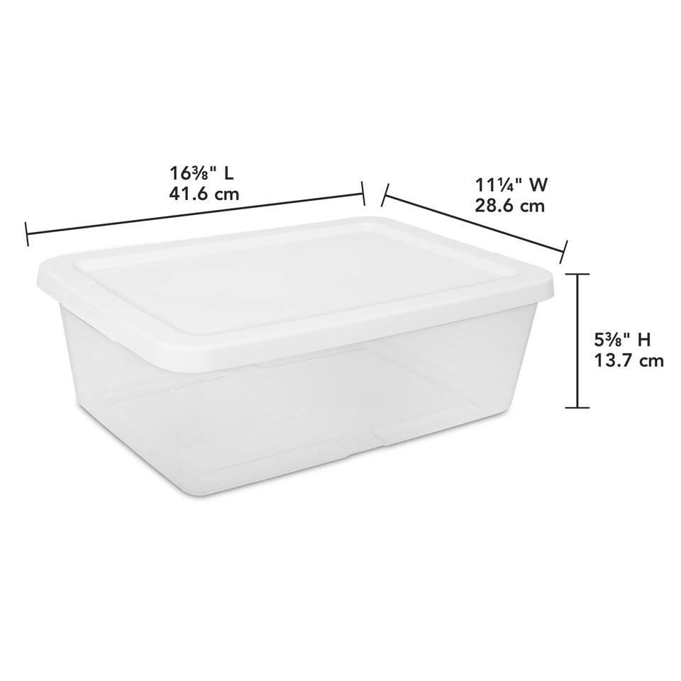 Sterilite Small Storage Bin, 12 Quart Clear Plastic Storage Container  - Image 4 of 4