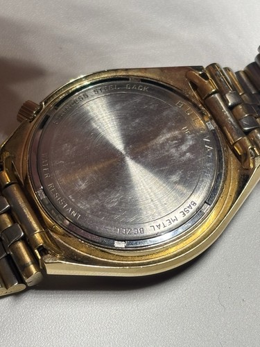 Vintage Bulova Accutron Herrenuhr große Größe 37mm läuft nicht für Teile - Bild 8 von 8