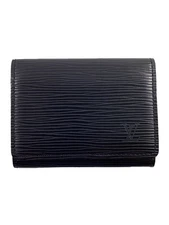 Louis Vuitton Envelope Carte de Visite Epi Black Leather Mens
