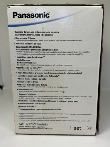 Panasonic KX-TG9392T 2 Lines Digital Phone & Answering Machine 6.0 - Picture 13 of 13