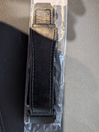 Tag Heuer Connected hellschwarzes Lederarmband mit schwarzer Schließe - Bild 2 von 5