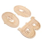 3 Pcs Halloween Boo Letter Shaped Wooden Serving For Party Snacks