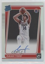 2021 Panini Donruss Optic Rated Holo Prizm Signatures Isaiah Todd Rookie Auto RC