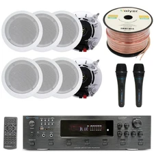 Technical Pro Home Theater Kit 6K W 6 CH Bluetooth Ceiling Speakers 200W Each