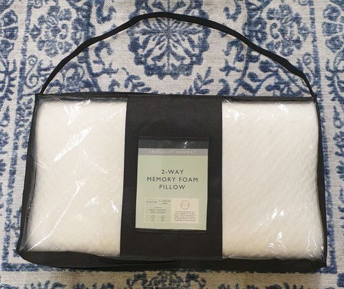 John Lewis Specialist 2-Way Memory Foam Standard Support Pillow Medium Firm 4 - Picture 2 of 8