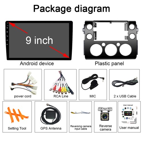 Android 13 Car Stereo Radio GPS Carplay 4+64GB For Toyota Fj Cruiser 2007-2013 - Foto 4 di 20