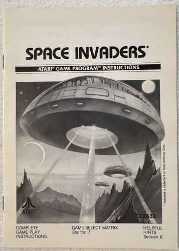 Space Invaders VGC Atari 2600 Rare Silver Label Variant 1986 W/ Manual - Video - Picture 5 of 5