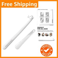 Durable and Lightweight Long Shoehorn for Effortless Wear - White