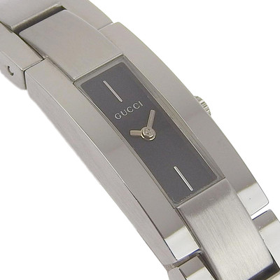 グッチ 3600M シルバー×ピンク GUCCI 3600M Case Black Dial Quartz unisex Watch Working for