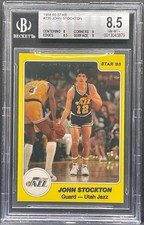 1984-85 Star Co. John Stockton #235 Rookie Card HOF RC Graded BGS 8.5 NM-MT+