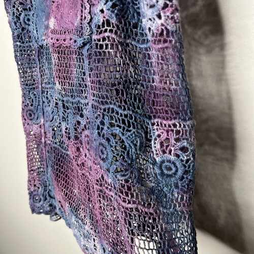 Ecote Urban Outfitters Crochet Tank Top Womens Large Purple Blue Boho Festival - Picture 7 of 19
