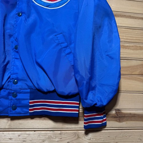Vintage 80s Chicago Cubs MLB Satin Bomber Baseball Jacket USA Made - Size Large - Picture 5 of 11