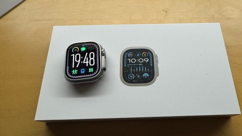 Apple Watch Ultra 2 49 mm Titan Natur Ocean Armband Orange GPS + Cellular TOP - Bild 4 von 14