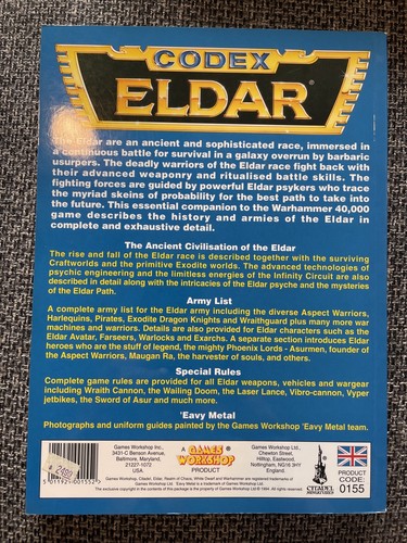 Officina Giochi Warhammer 40.000 Codex Eldar (2ª Edizione) - Foto 2 di 2