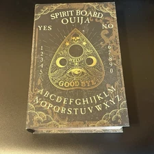 Halloween Spirit Ouija Board Planchette Faux Book Stash Storage Box Decor Prop