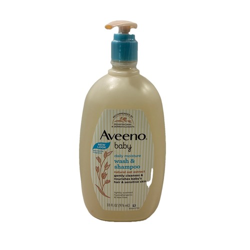 Aveeno Baby Daily Moisture Wash & Shampoo,hydrating Oat Extract, 33 Fl.Oz - Picture 1 of 3