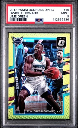 Dwight Howard PSA 9 PANINI DONRUSS 2017 #19 ÓPTICA VERDE LIMA POP 1 #'d 5/175