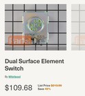 Kitchenid Dual Surface Element Switch WP9763762
