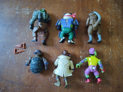 LOTTO FIGURINE TARTARUGHE NINJA MUTANTI ADOLESCENTI VINTAGE TMNT PER RICAMBI - Foto 5 di 5
