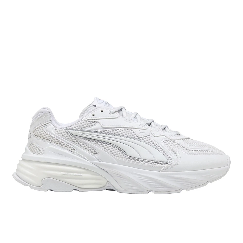 PUMA Fade Nitro Lace Up Mens White Sneakers Casual Shoes 40620306