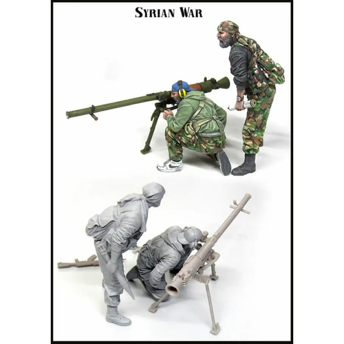 1/35 2pcs Resin Model Kit Syrian War Soldiers Unpainted - Picture 4 of 4