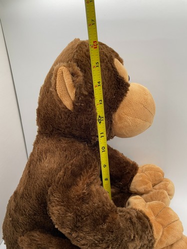 Toys R Us Scimmia Scimpanzé Peluche Marrone Marrone Marrone Marrone Faccia Piedi 16"+ Grande 2010 Animale Floppy - Foto 2 di 10