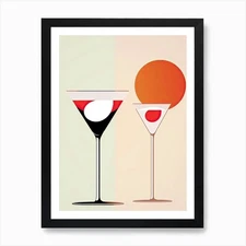 Mid Century Modern  Sex On The Beac Framed Wall Art Poster Canvas Print Picture