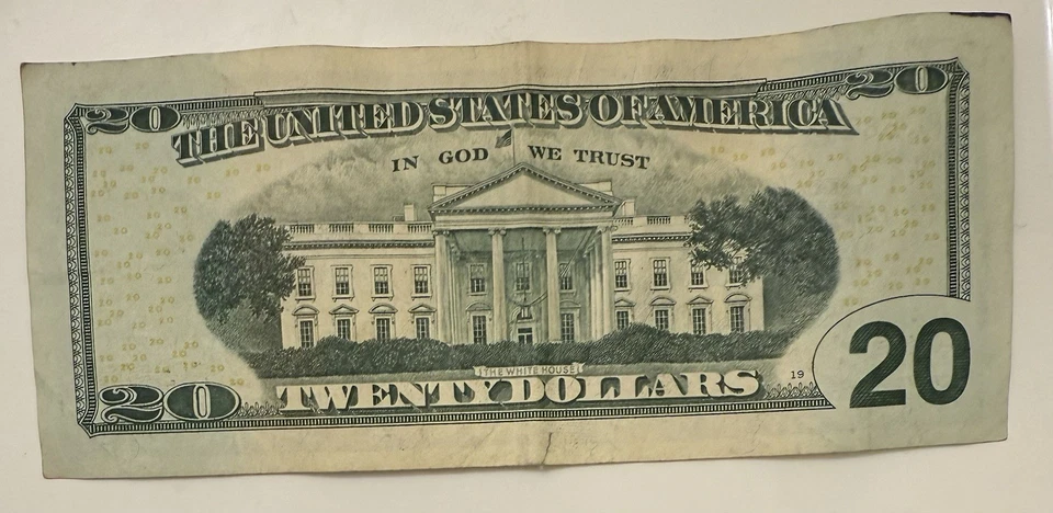 Número de serie 2017-A 1 PI/C con billete de 20,00 USD de seis 1’s Foto 3 de 3