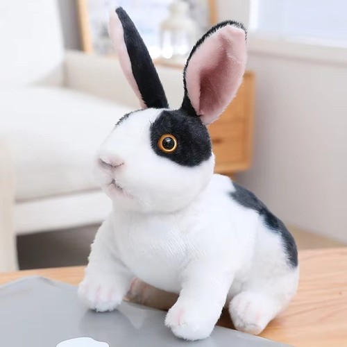 Rabbit Plush Toy Lifelike Simulation Long Ears Rabbit Animal Stuffed Easter Gift - Picture 1 of 12