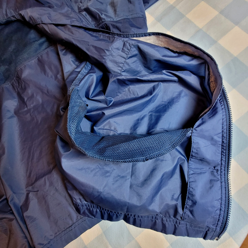 Vintage 90’s XL Adidas Trainingsanzug Trainingsanzug Windbreaker Jacke Navy 3 Streifen - Bild 12 von 18