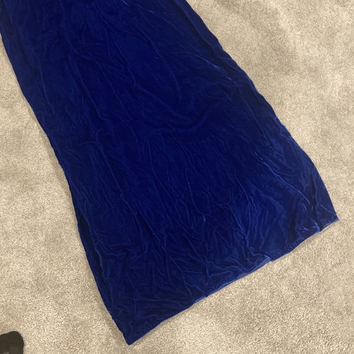 Vintage Lorrie Deb blau royal Samtkleid Prärie Pionierkleid Empire-Taille 11/12 - Bild 6 von 7
