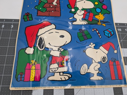 Snoopy Peanuts Navidad Ventana Adhesiones Impacto Plásticos 2000 - Imagen 6 de 9