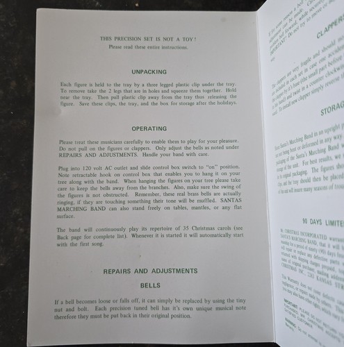 Banda Marchante Mr Christmas Santa's Bear 35 Canciones 1991 Probado ~ Completo  - Imagen 11 de 20