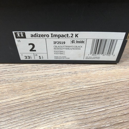 Adidas Adizero Impact. 2 Boys Girls Kids Football Cleats Size 2 Black IF2519 - Picture 12 of 12