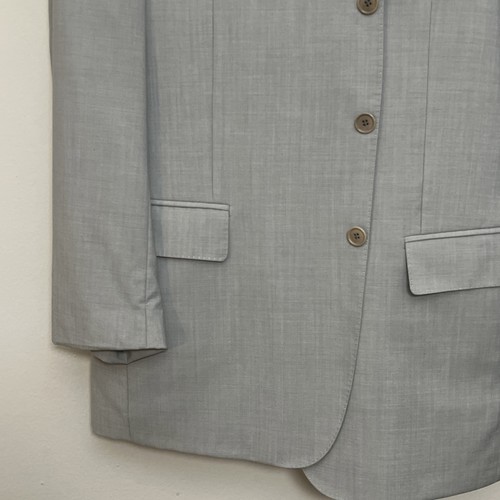 Mens Suit Size 46R Pants 38Wx30L Duca Visconti Light Gray 2PC Suit - Picture 5 of 17