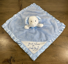 Little Me Lovey Elephant Rattle Plush Blue Thank Heaven For Little Boys Blanket