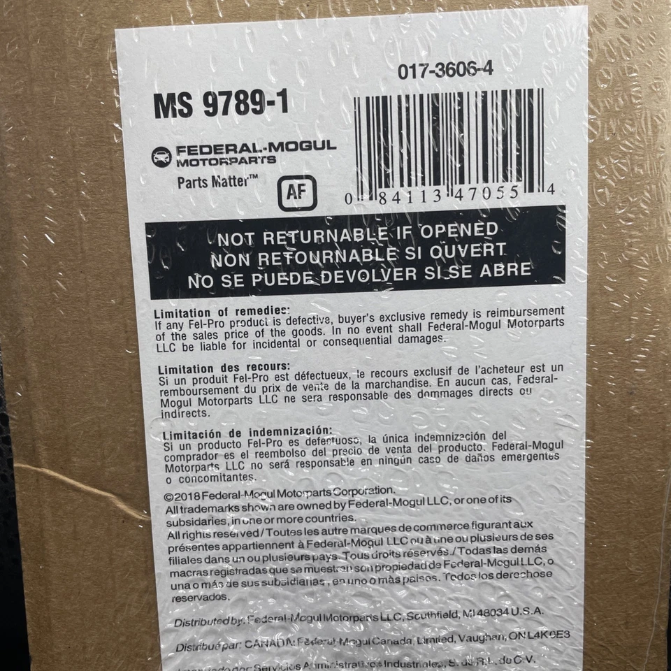 Juego de juntas de colector de escape Fel-Pro MS 9789-1 Foto 4 de 4