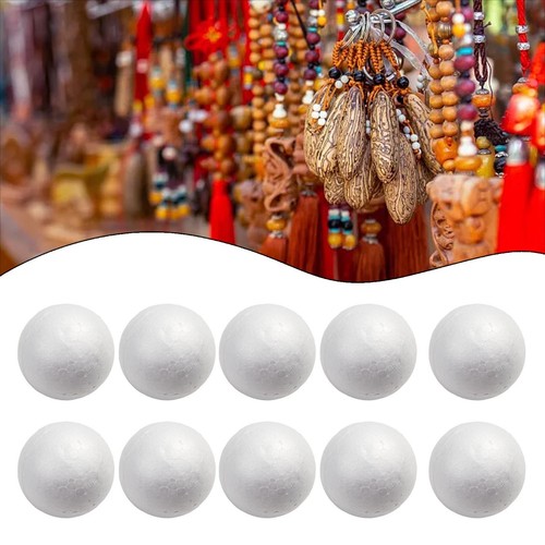 Pack de 10 Bolas de Espuma Sólida para Manualidades y Decoraciones Blanco 50mm 100mm - Imagen 18 de 51