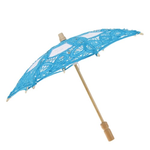15inch Lace Sun Umbrella Embroidered Sun Parasol Children Kids - Picture 13 of 18