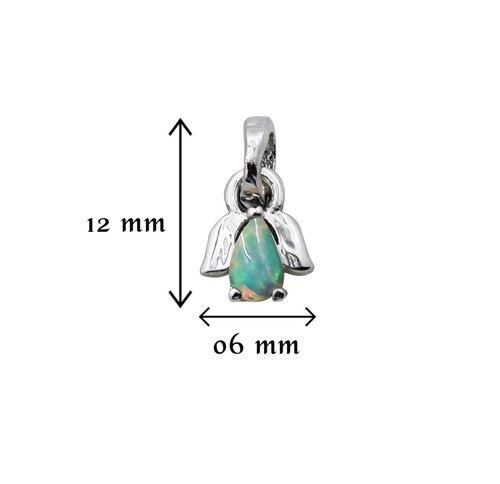 Rainbow opal pendant Sterling 925 silver locket pendant ethiopian welo opal - Picture 22 of 25