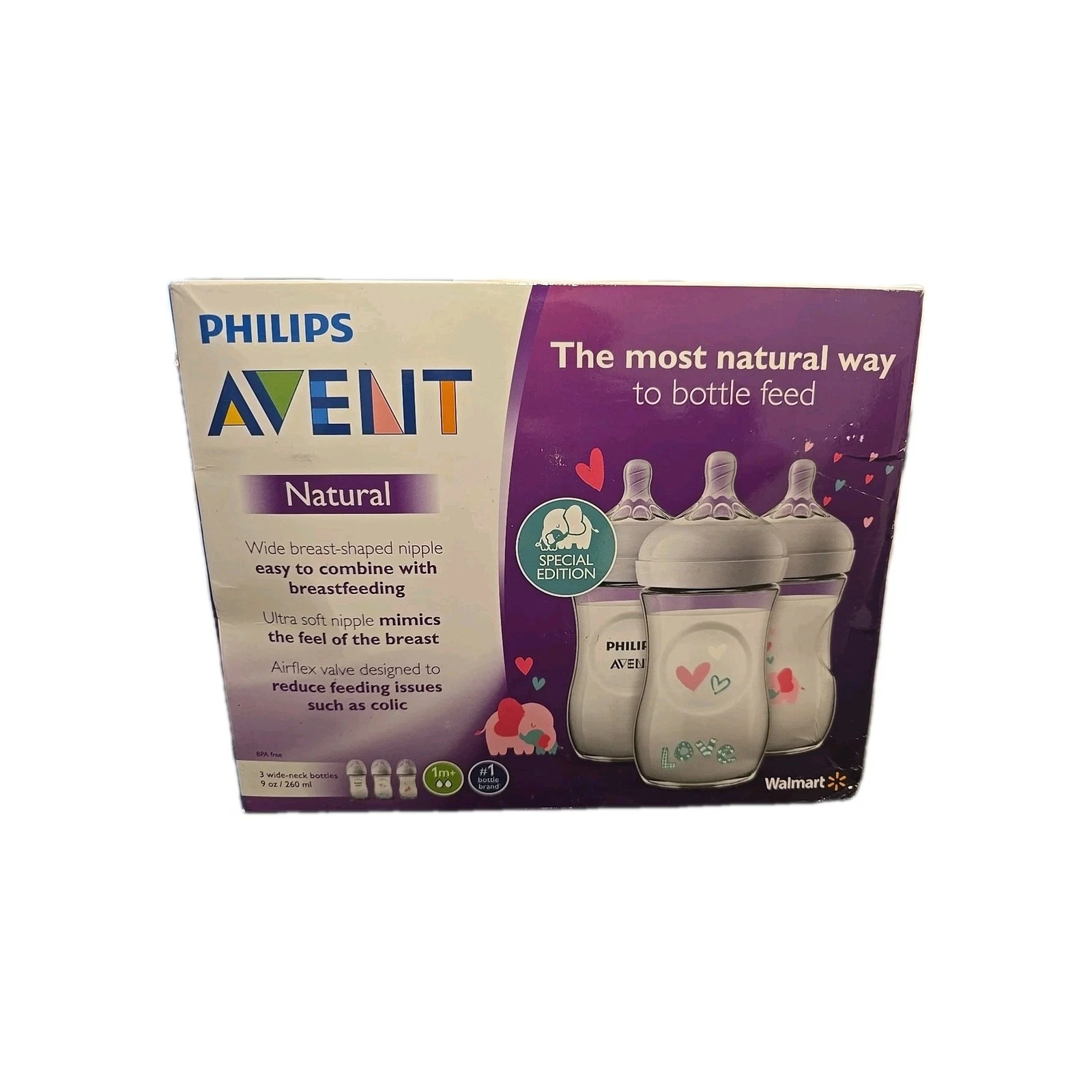 Philips Avent Natural Baby Bottle With Natural Response Nipple Pink 9oz 3pk
Opens in a new window or