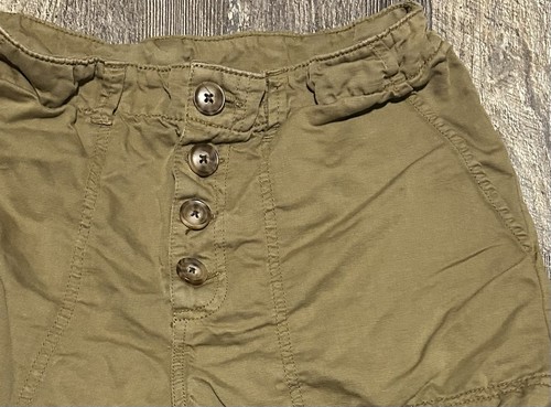 LOFT Shorts Womens Size 10 Brown Chinos Pockets High Rise Button Fly - Picture 2 of 4
