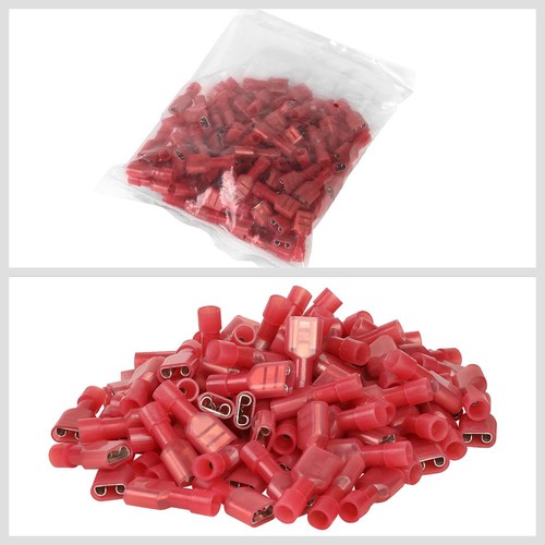 Conector de cable adaptador de desconexión rápida pala hembra crimpado calibre 16-22 rojo 100 piezas - Imagen 6 de 6