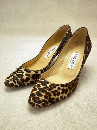 Jimmy Choo leopardato/tacchi piccoli/décolleté/36,5/beg/pelliccia// - Foto 2 di 5