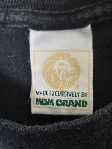 Vintage 90s Mike Tyson Evander Holyfield Boxing XL Single Stitch MGM Ear Bite - Picture 3 of 6