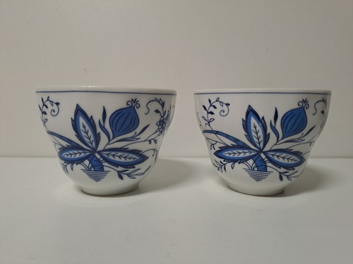 Ingres Weiss Deutsches Porzellan Zwiebelmuster  2 Tassen - Bild 2 von 8