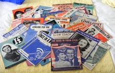 46 ITEMS OF VINTAGE PIANO SHEET MUSIC 1930-50s