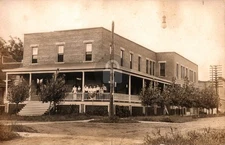 Palace Hotel Villa Grove Illinois IL c1910 RPPC Photo Postcard COPY